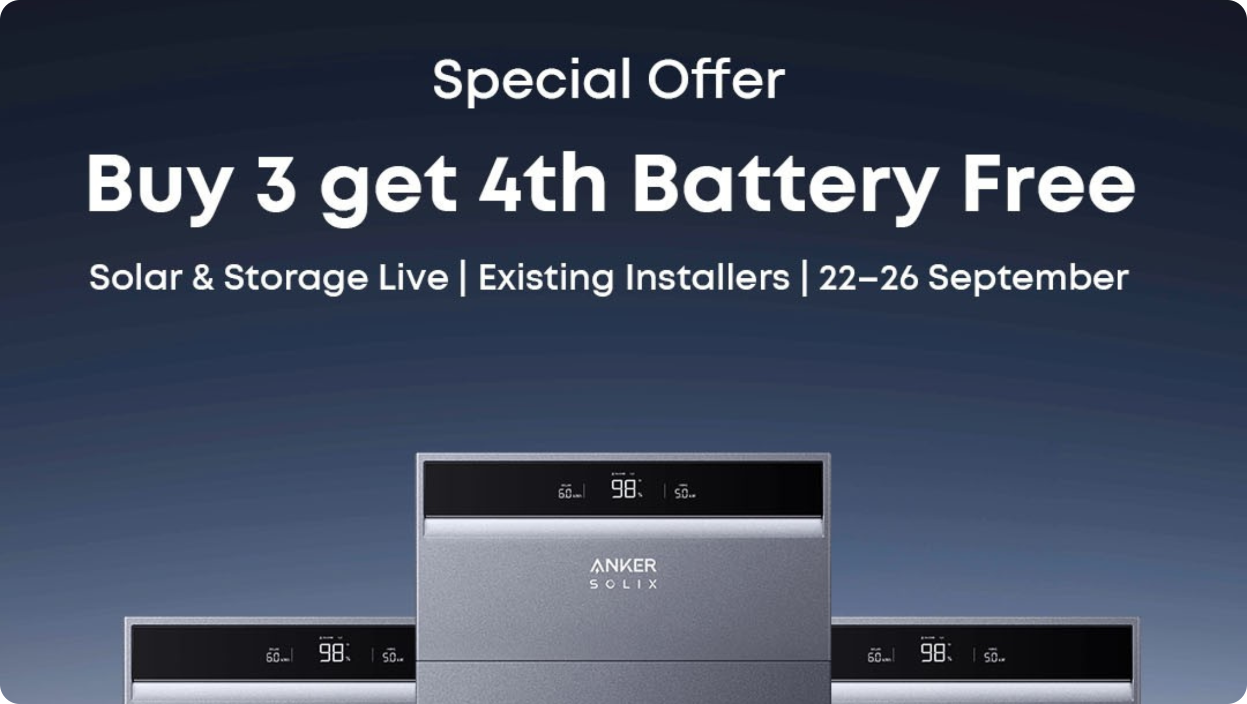 Anker SOLIX X1 Solar and Storage Live Special Offer Banner